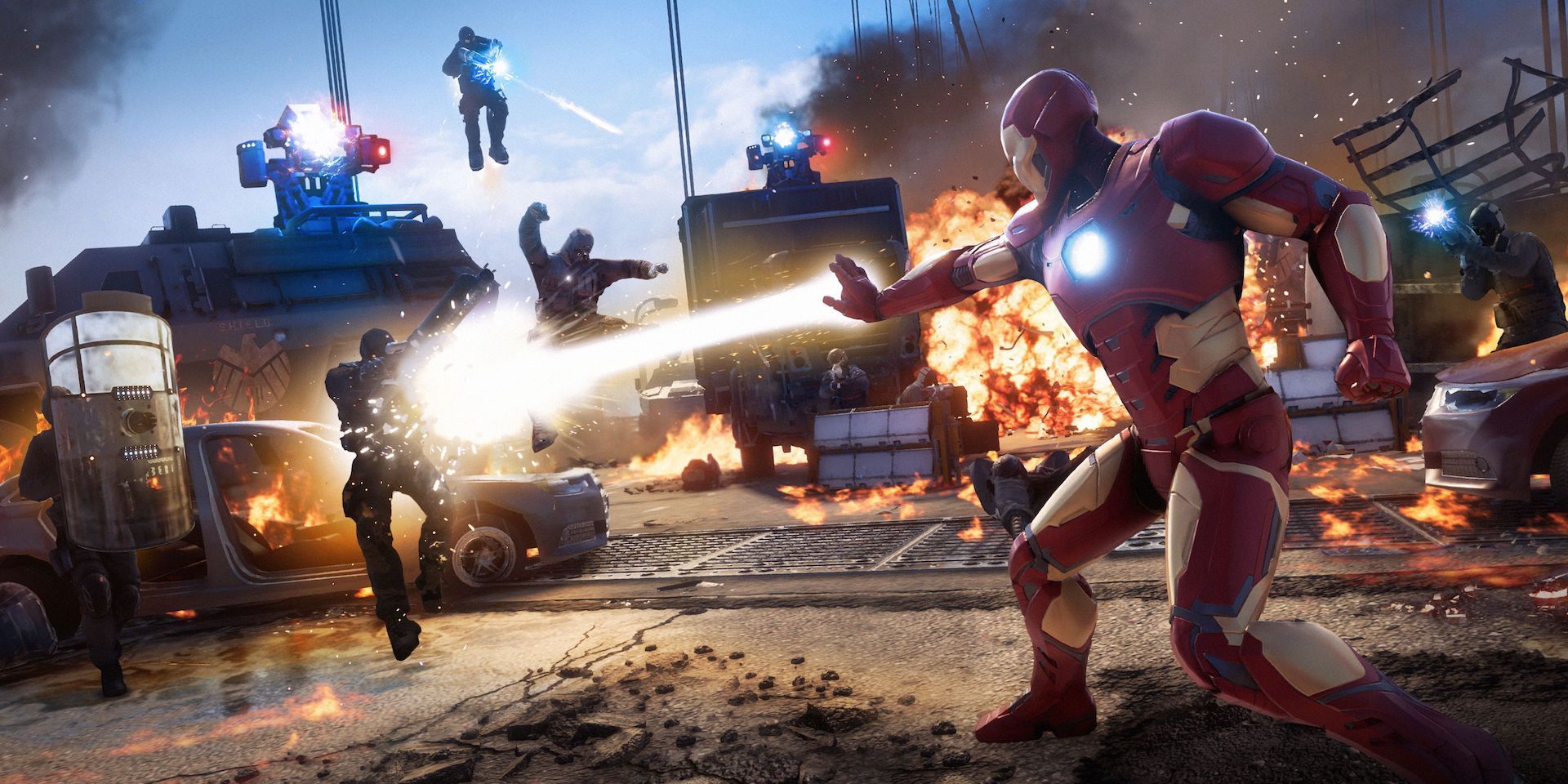Square Marvel's Avengers Iron Man Fight