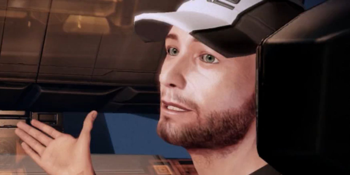 Screenshot Mass Effect 2 Joker In Cockpit Piloting Ship