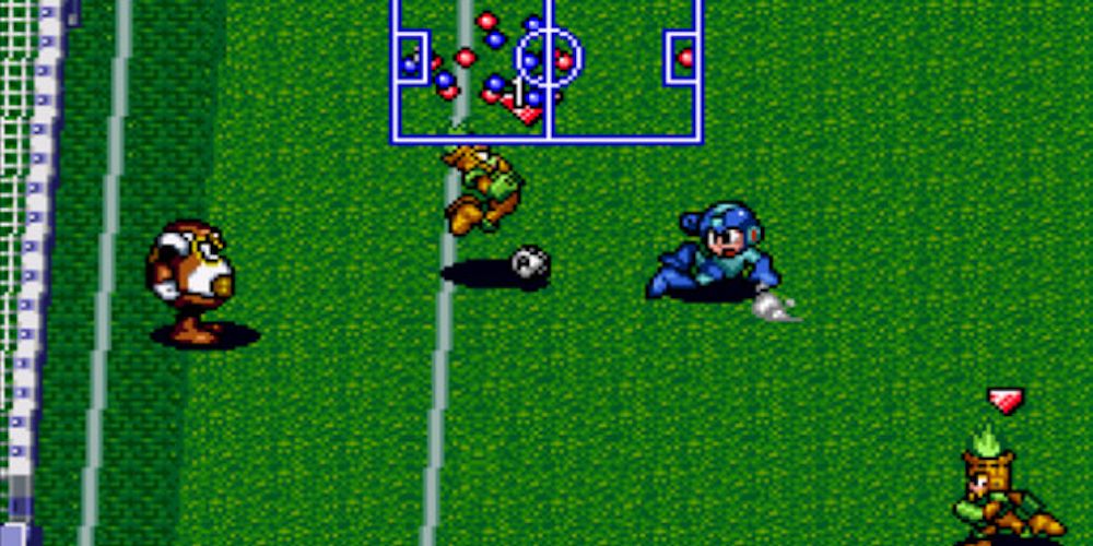 SNES Mega Man Soccer Goal