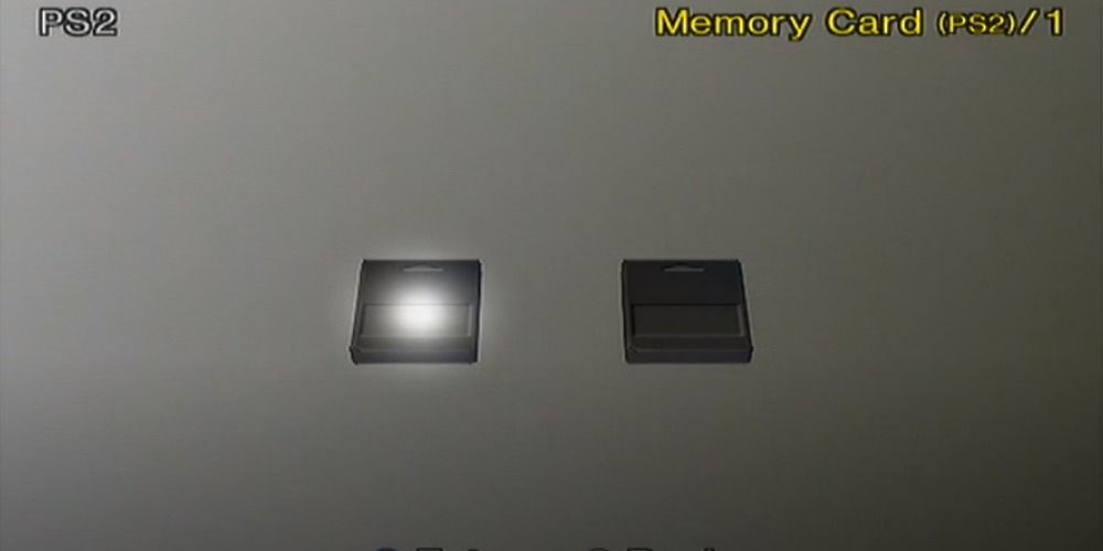 PS2 Memory Card Selection Screen
