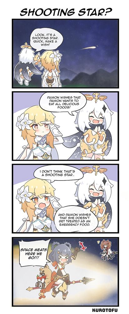 Paimon Wishes on a Shooting Star