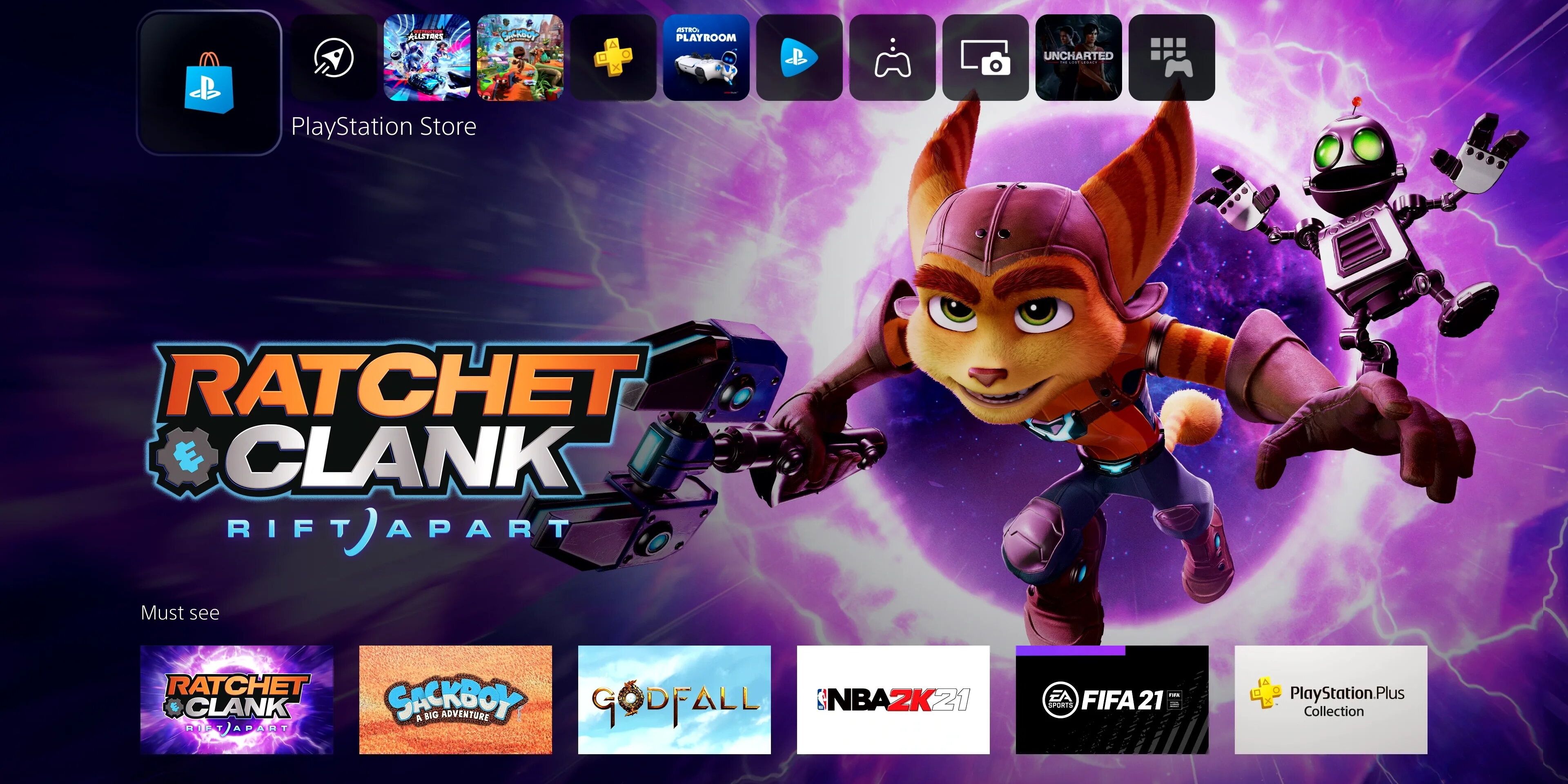 PlayStation 5 User Interface
