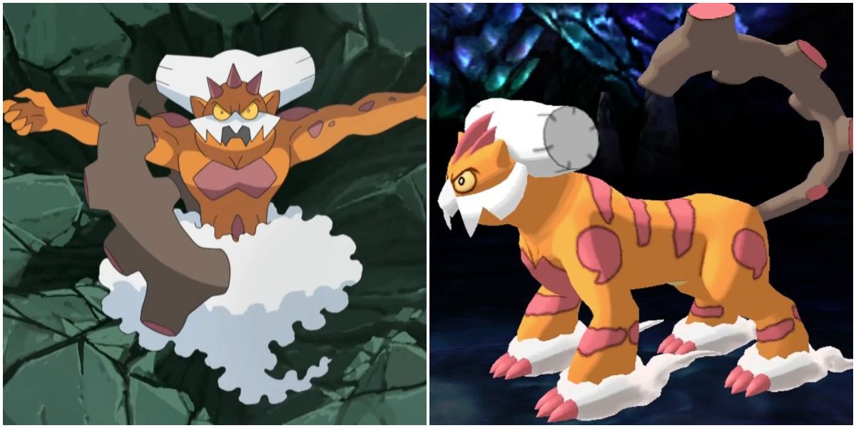 Pokemon Landorus Classic Smashed Into Wall and Lando T Standing