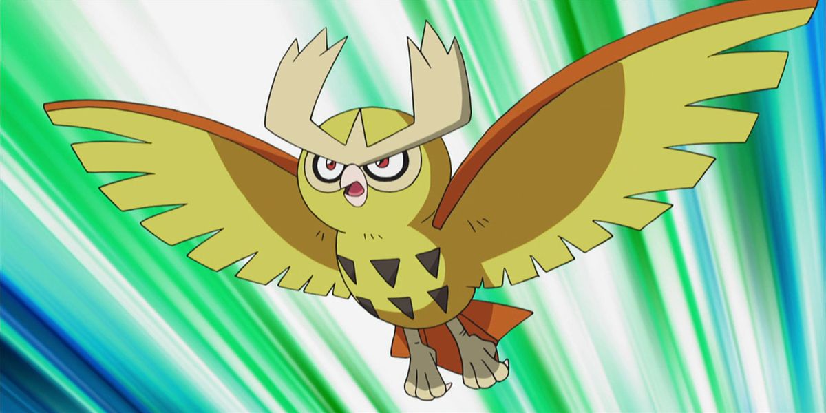 Ash's Shiny Noctowl from the Pokemon anime