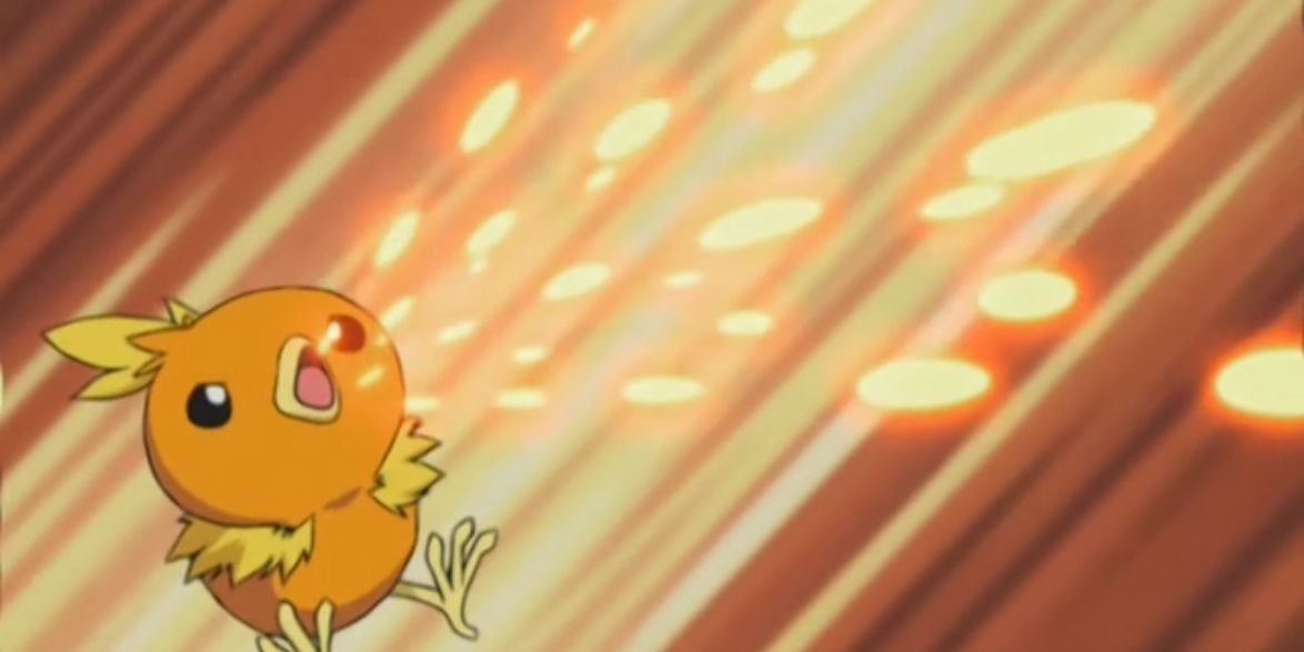 Anime Pokemon Torchic Attack
