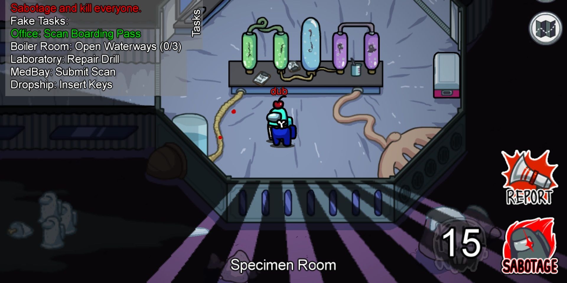 Specimen Room on Polus in Among Us