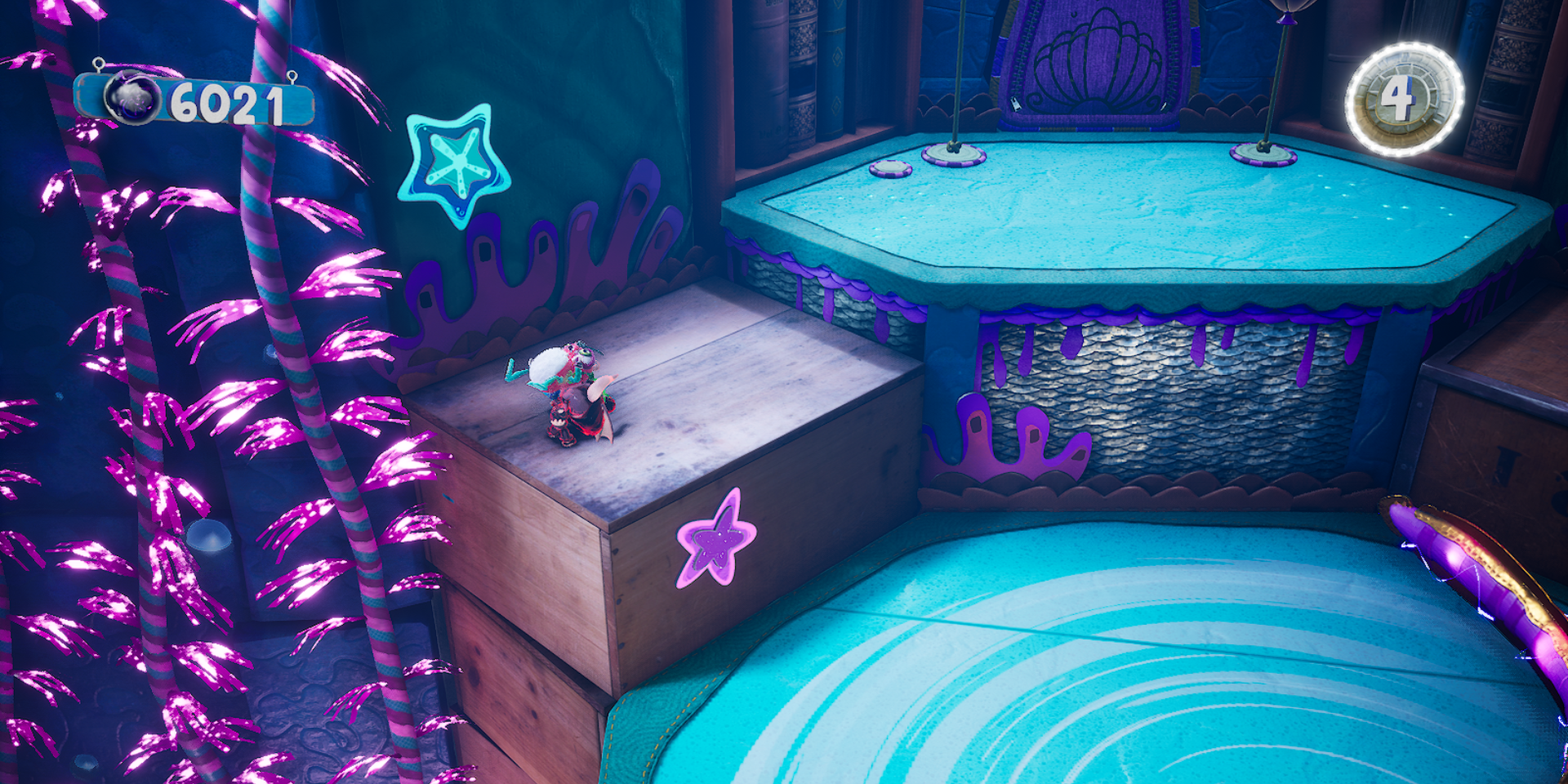 Sackboy Throwing an Enemy