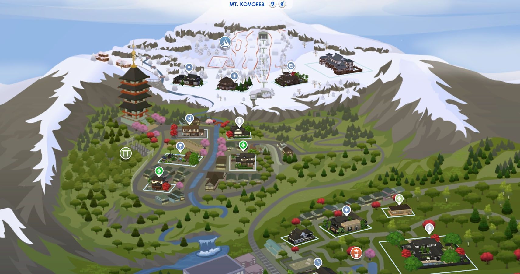 Mt. Komorebi map screen