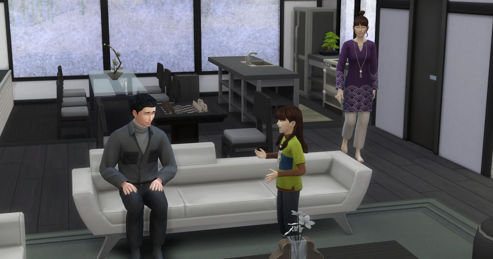 pre made family in their large home.