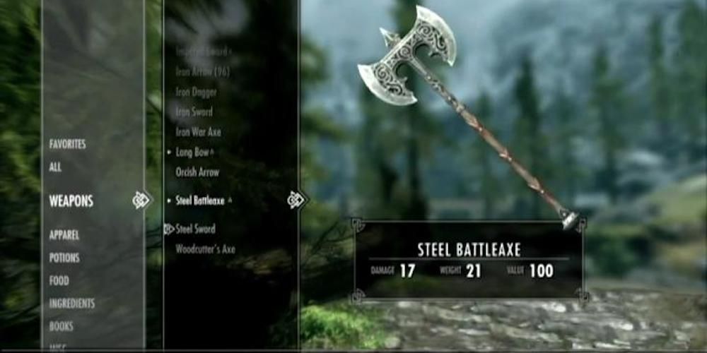 Skyrim inventory