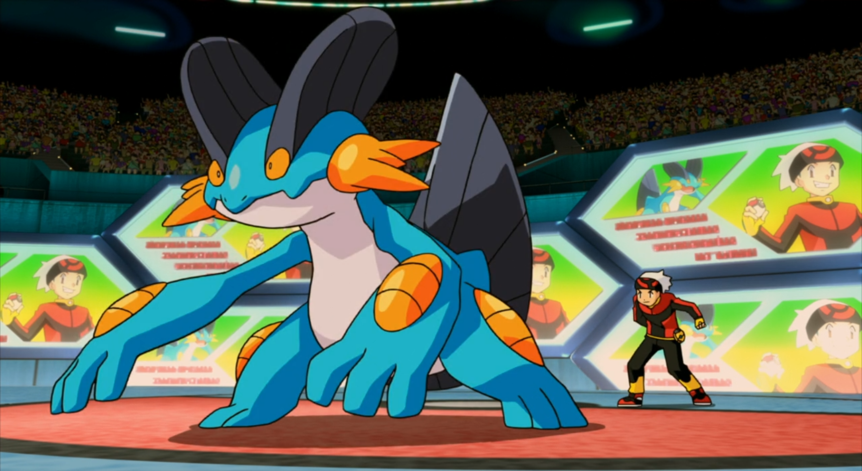 swampert and brendan in the anime