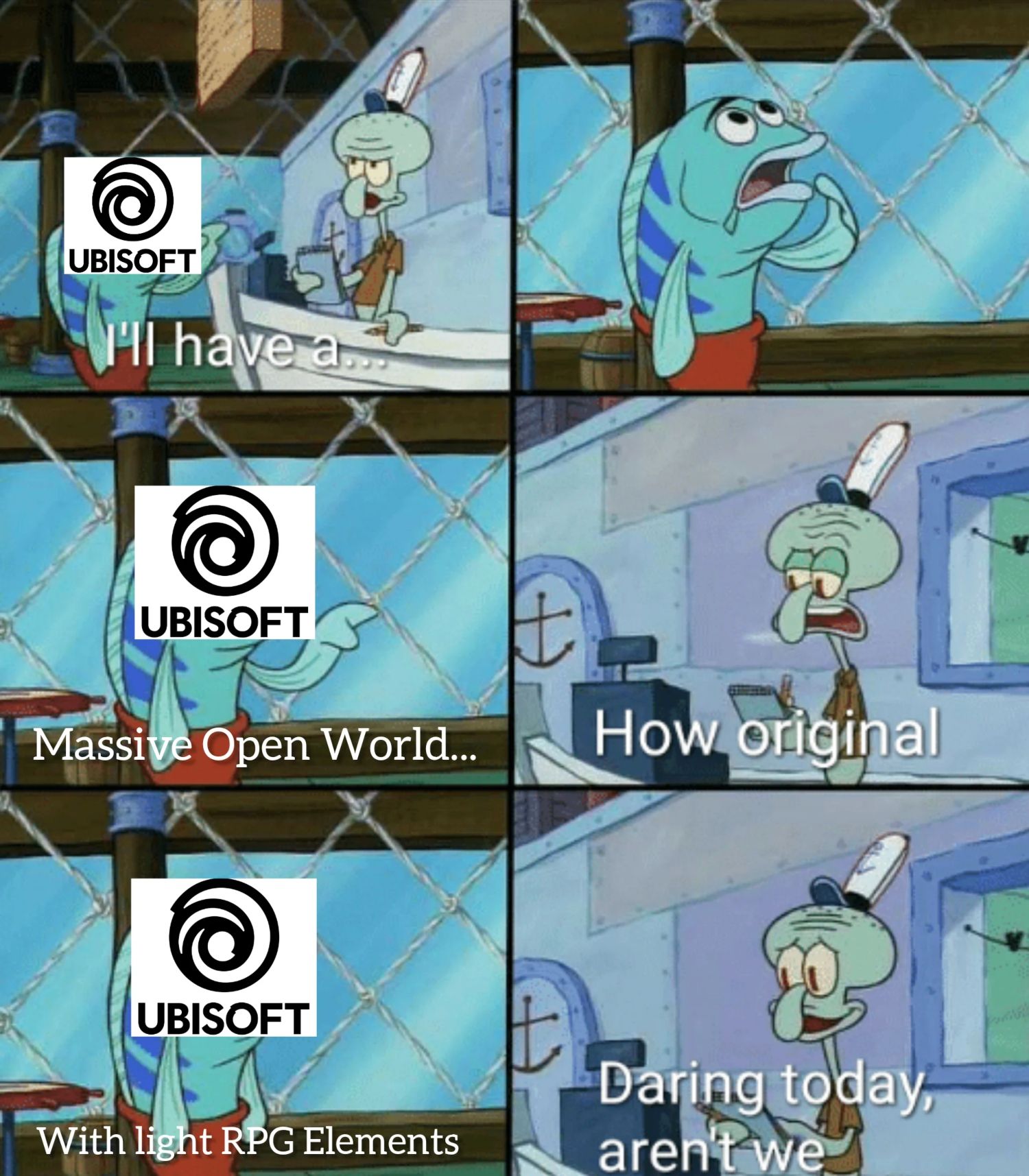 Meme Ubisoft Open World With Light RPG Elements