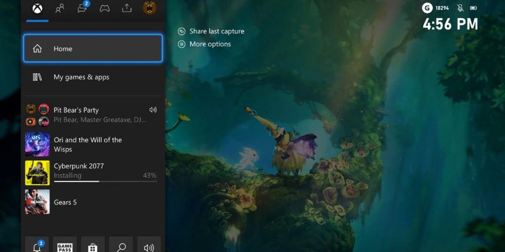 A view of the UI tab with some games installing