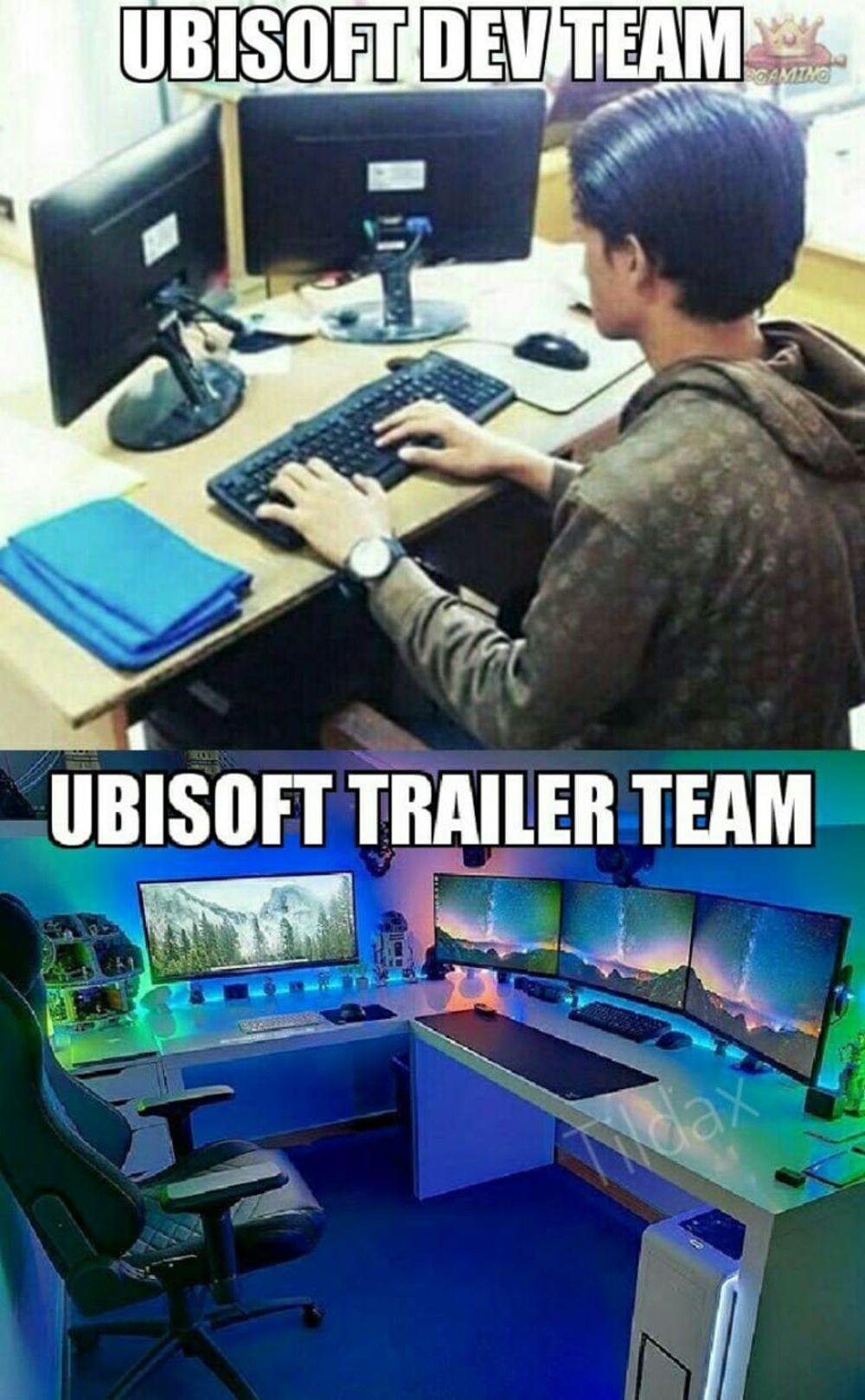 Meme Ubisoft Ubisoft Dev Team Vs Trailer Team