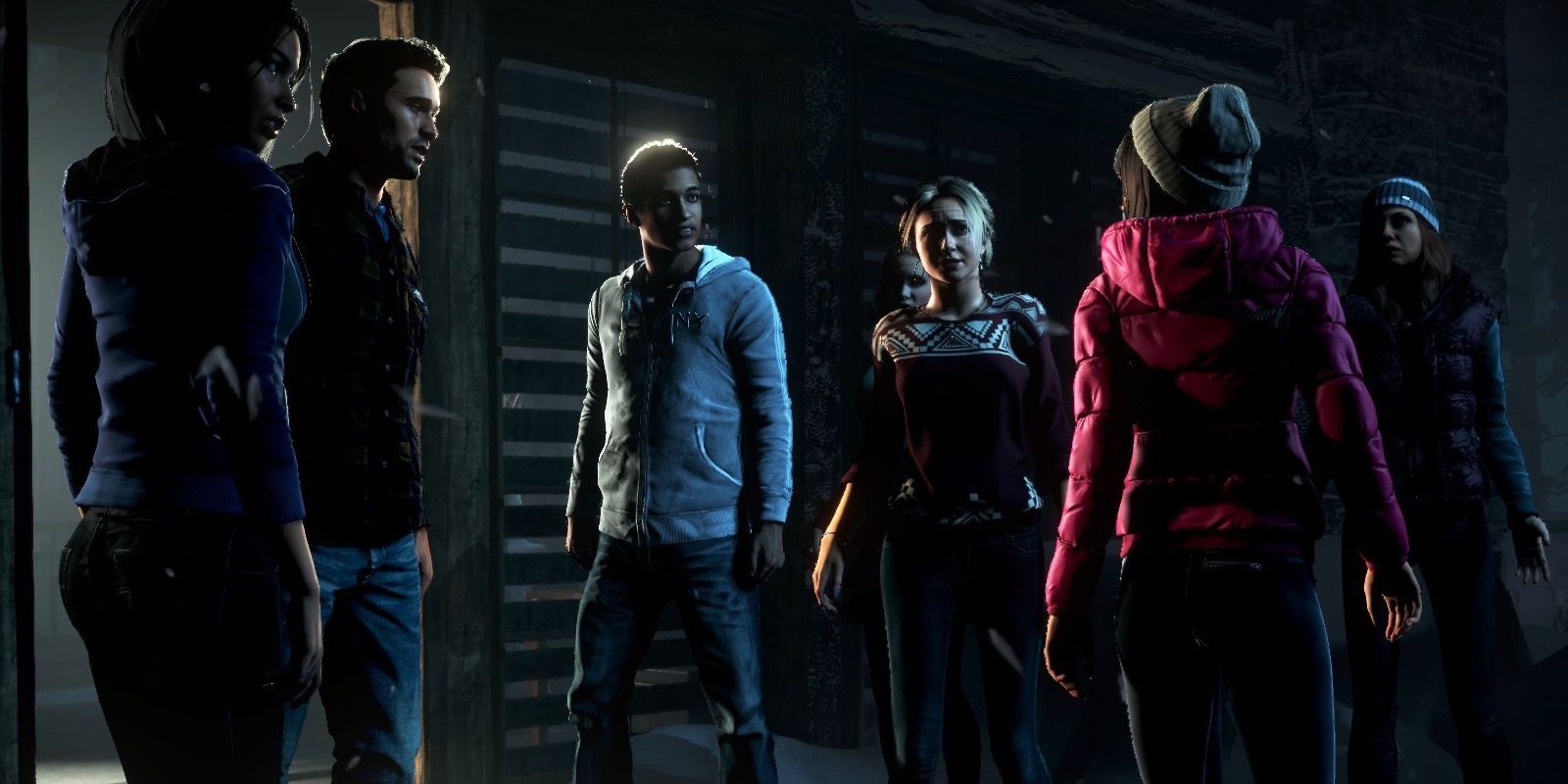 The whole cast of Until Dawn