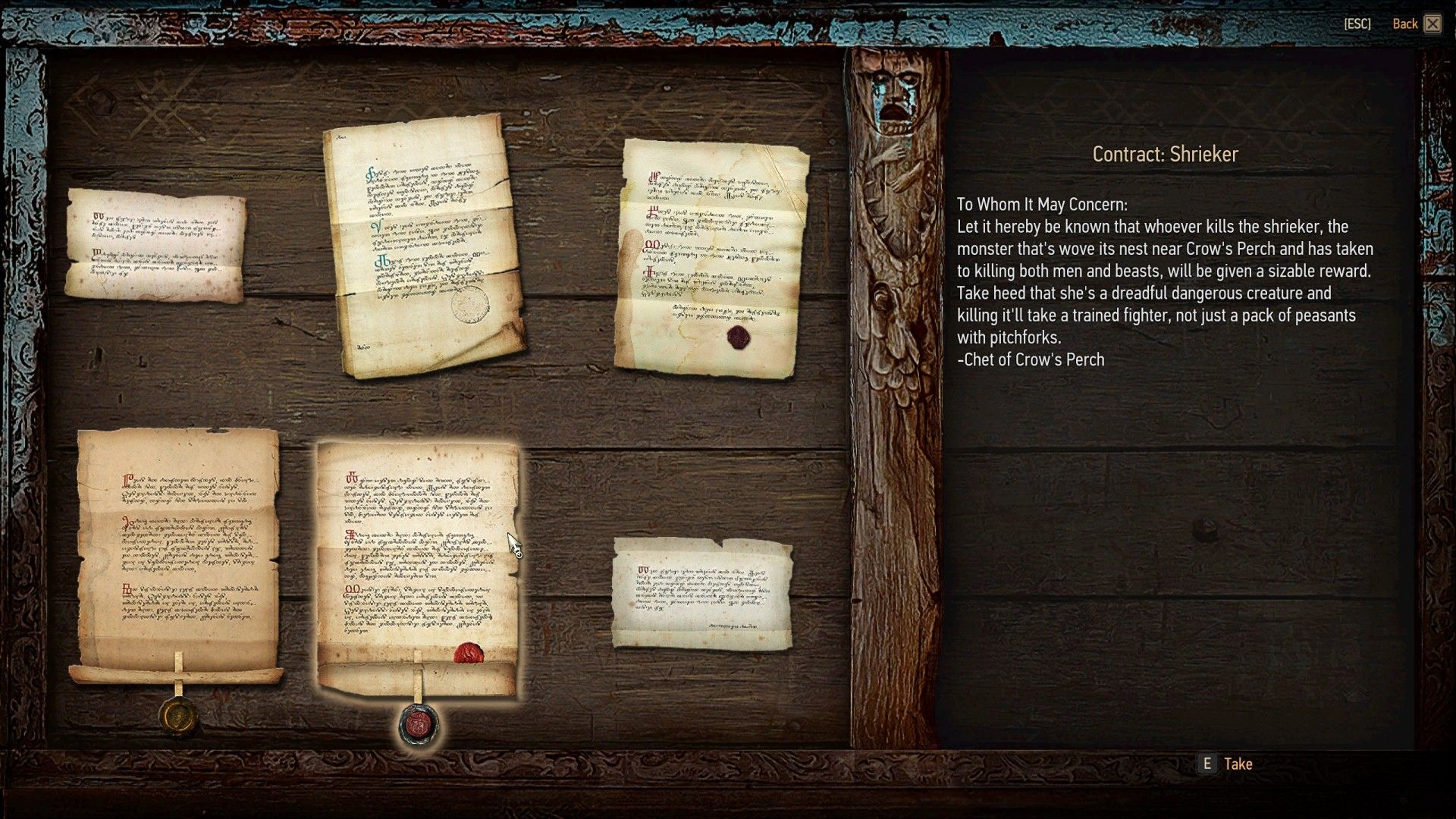 witcher contract shrieker