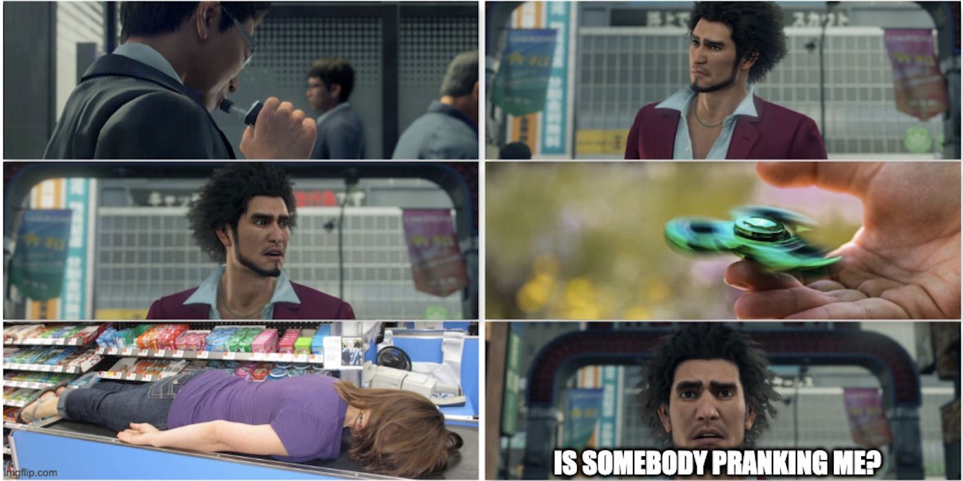 A meme from Yakuza: Like A Dragon