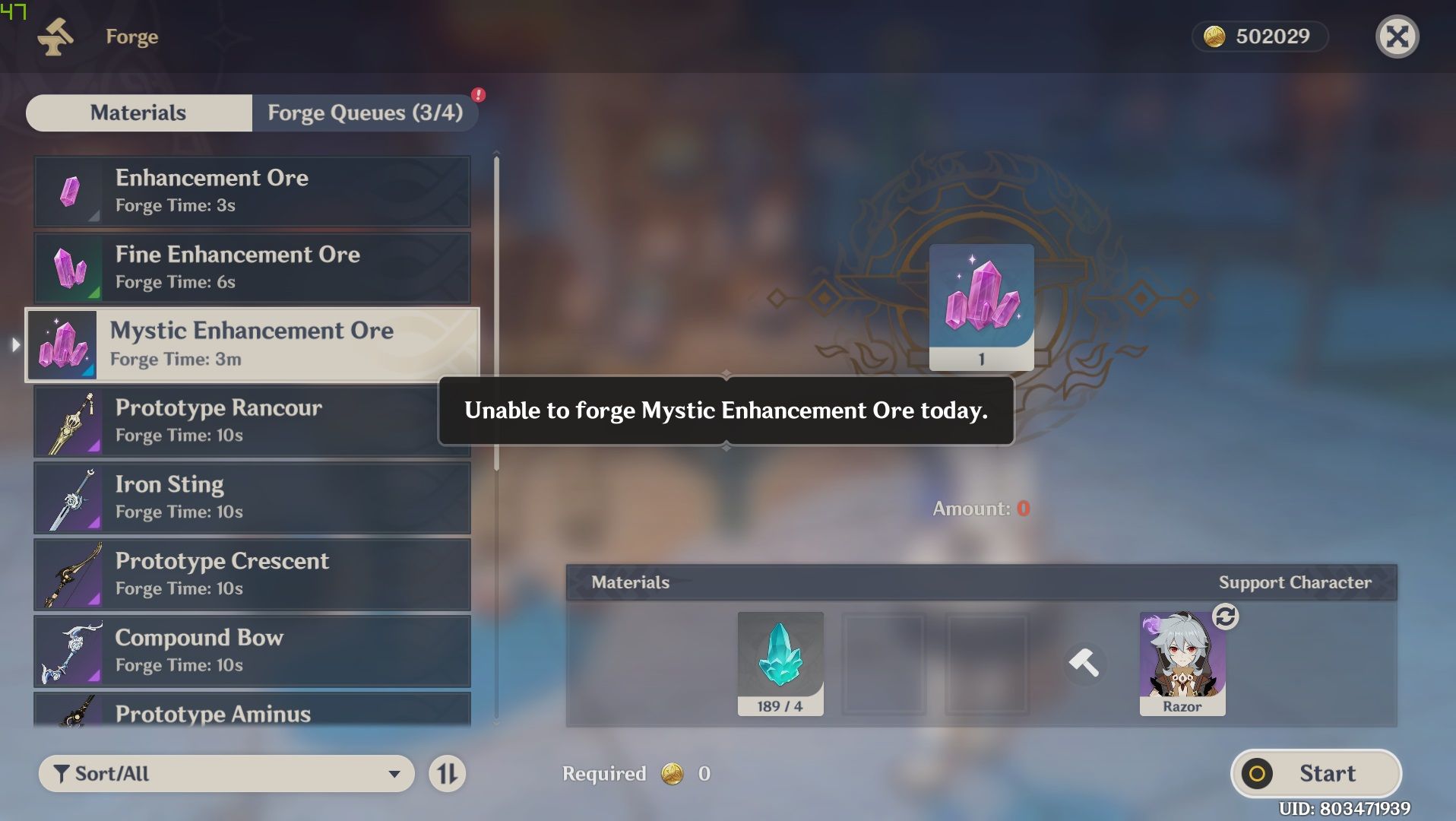 enhancement ore
