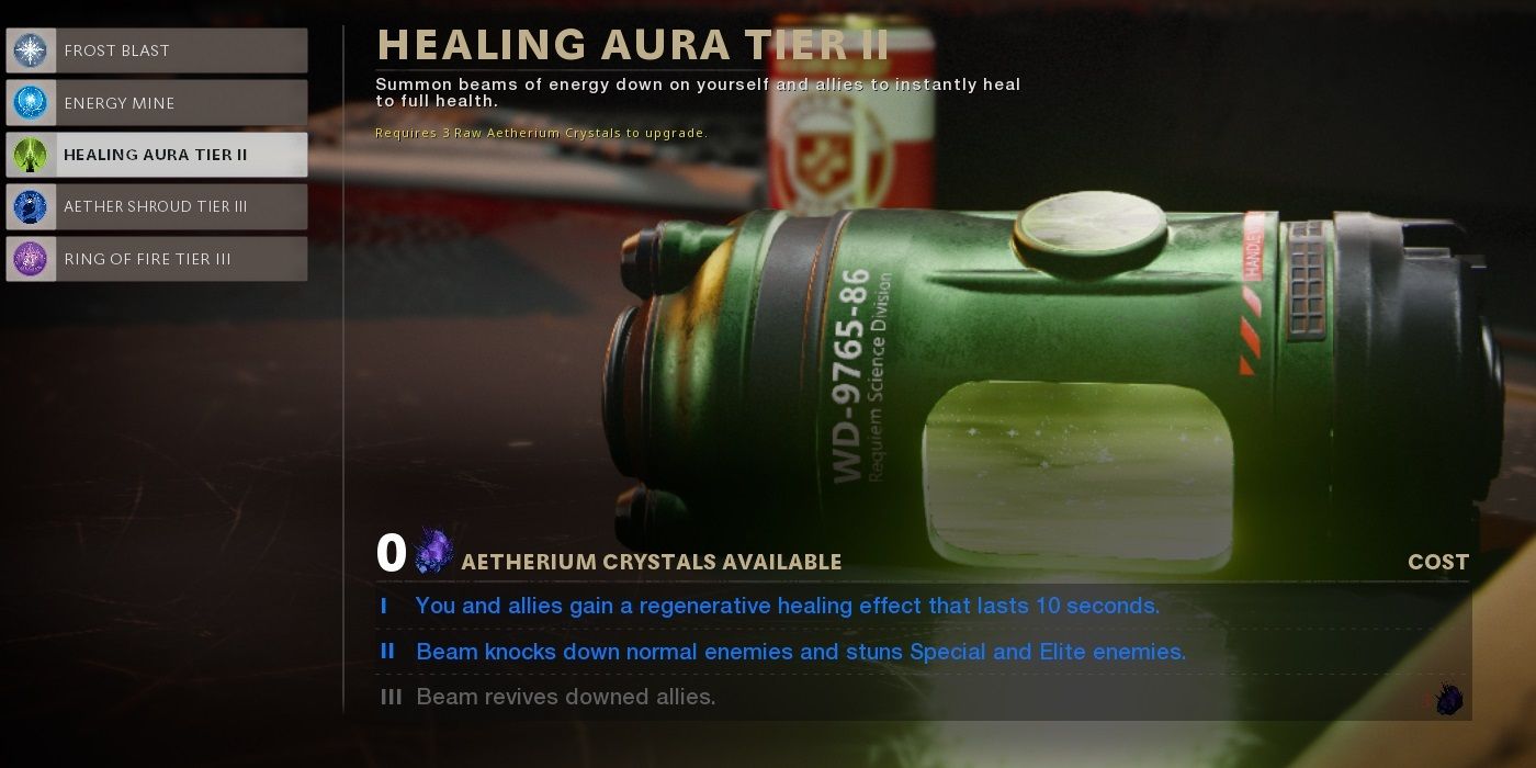 black ops cold war healing aura upgrades