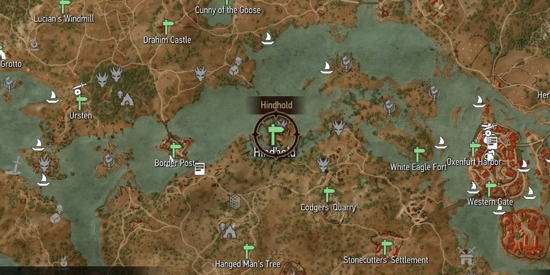 hindhold marker location