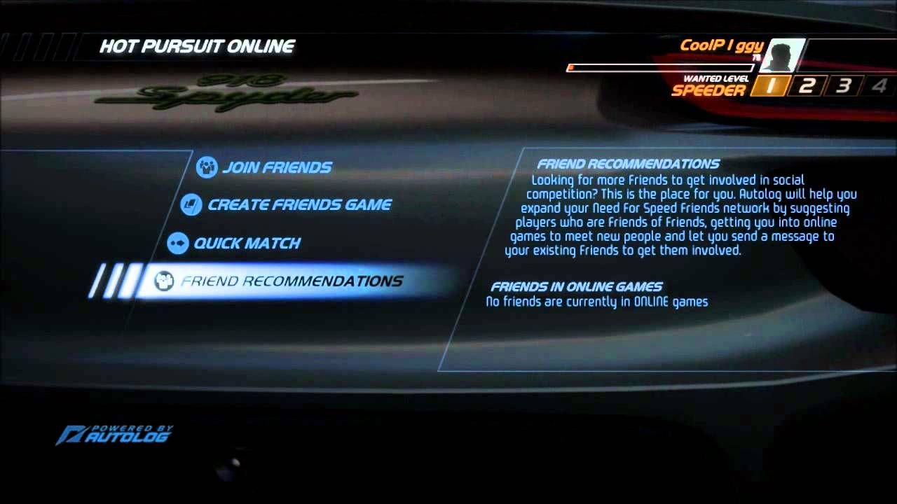 need for speed - autologs