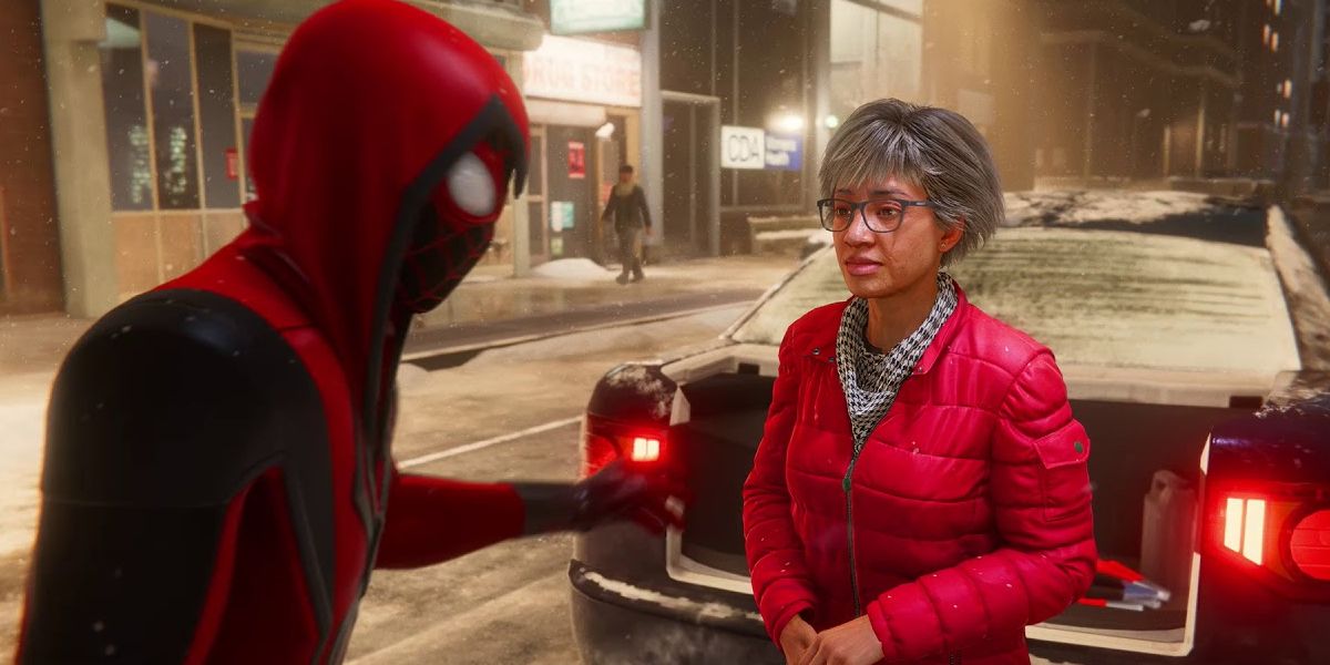 Spider-Man helping Camila