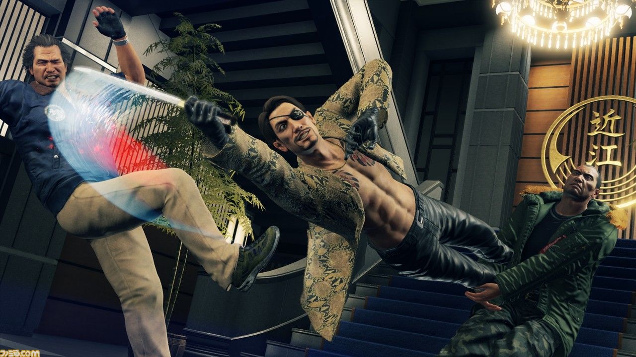 character diving through combat with a blade
