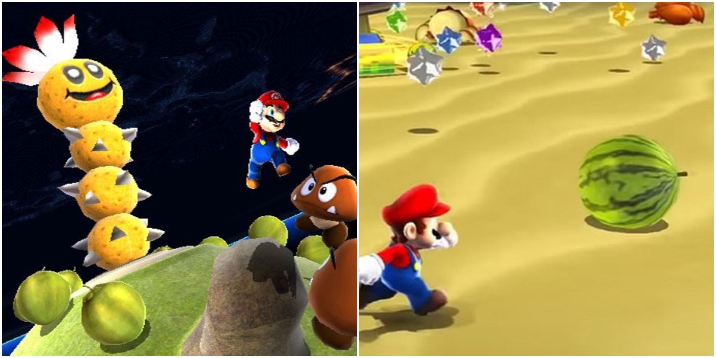 super mario galaxy coconut and watermelon