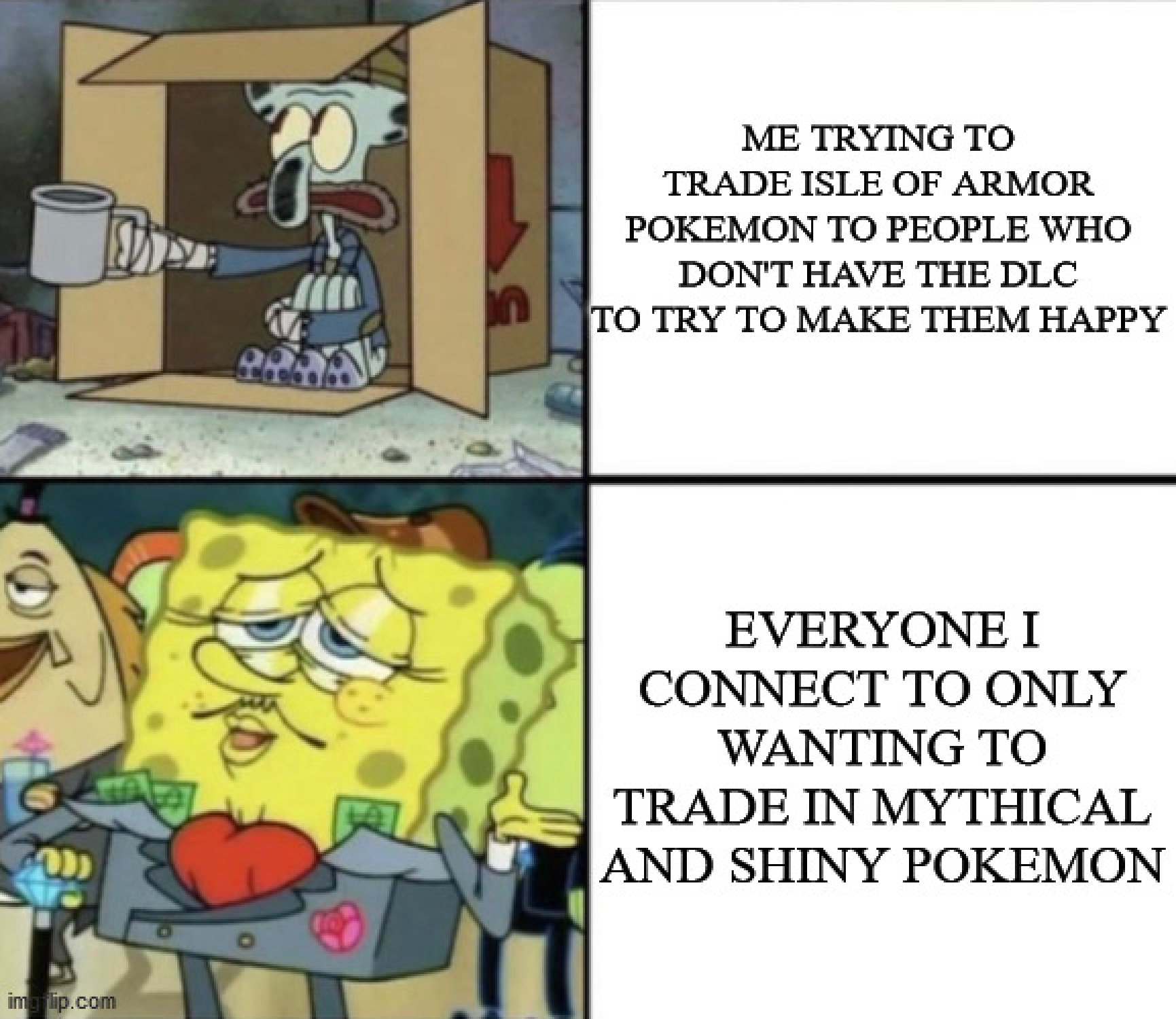 spongebob and squidward meme
