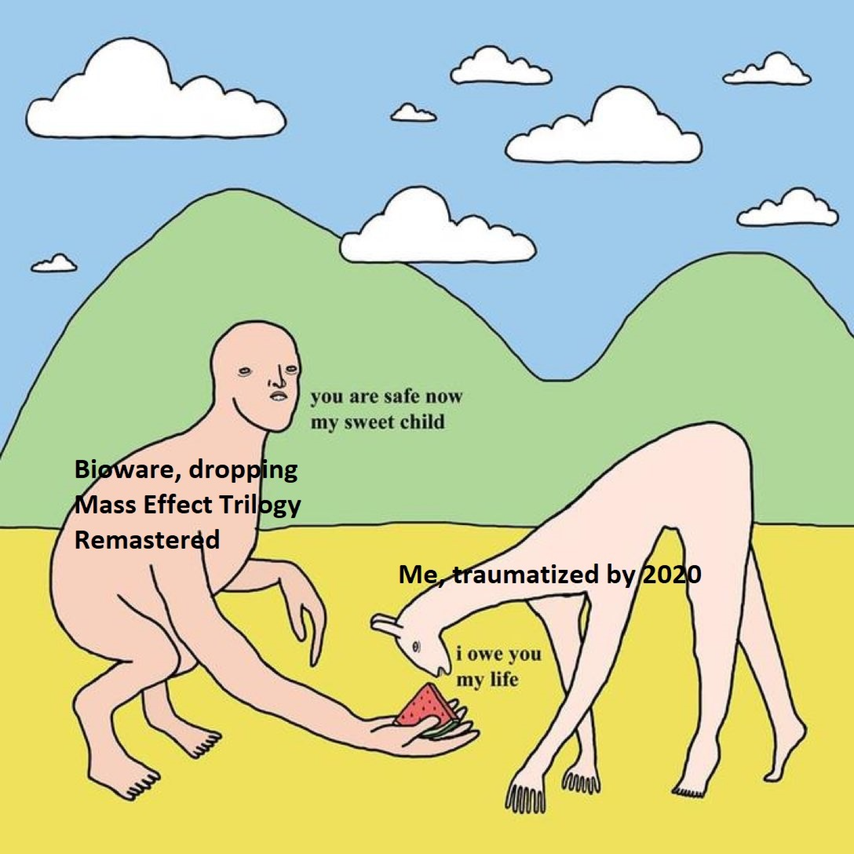 feed grateful horse creature meme