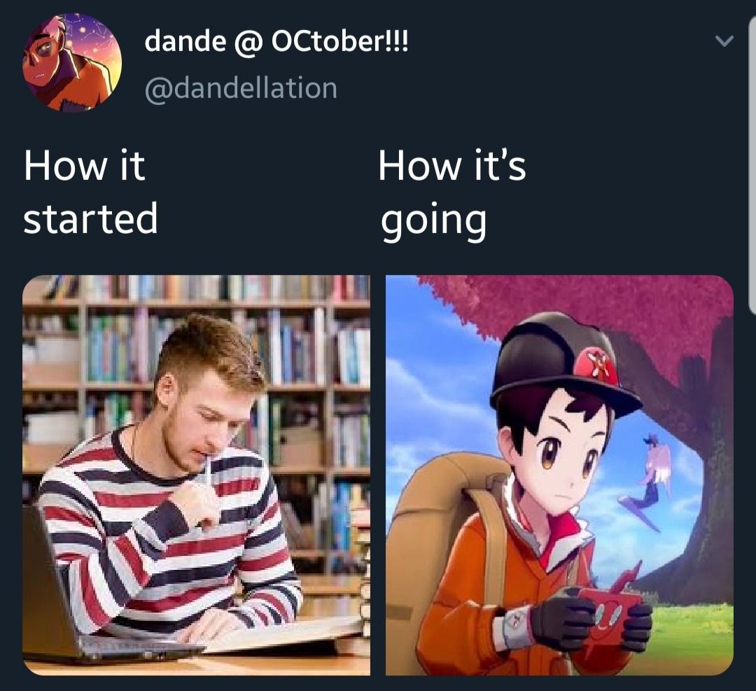 studying versus playing pokemon