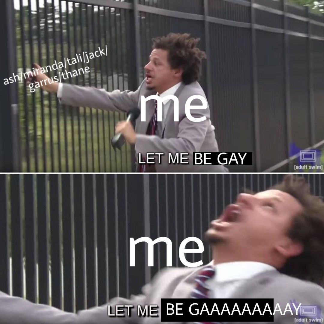 pulling at a gate screaming