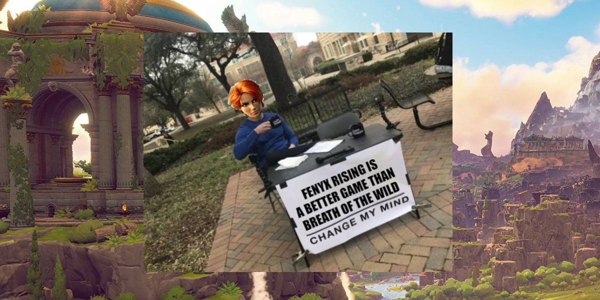 meme about Immortals Fenyx Rising being better than breath of the wild
