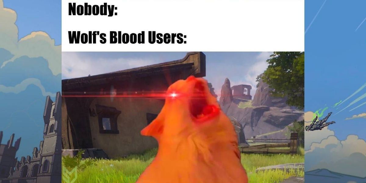 Spellbreak meme about Wolf's Blood rune