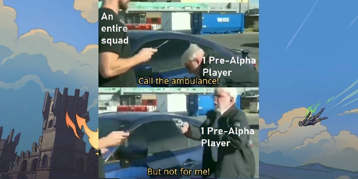 Spellbreak meme about pre-alpha players