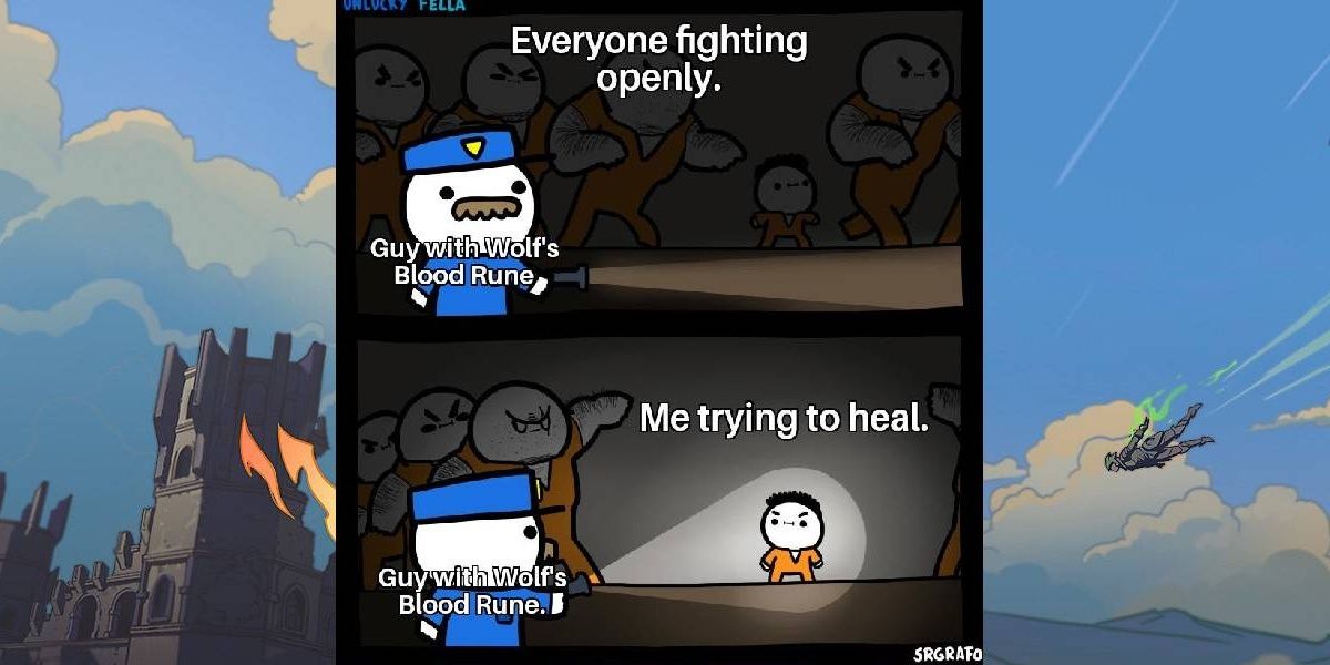 Spellbreaks' meme about wolf's blood
