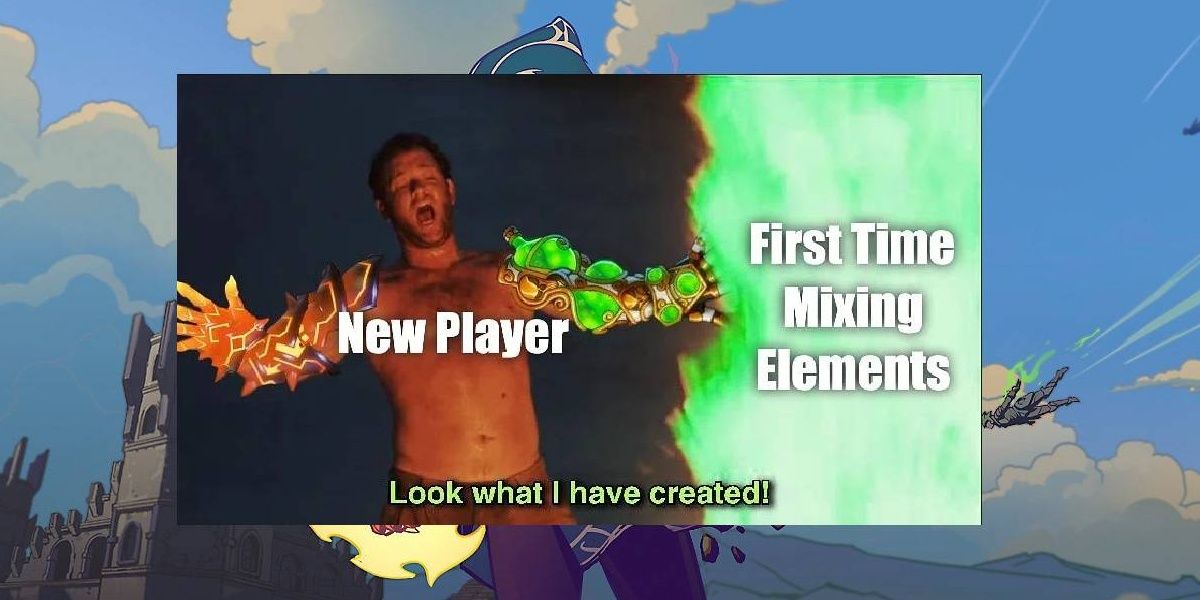 Spellbreak meme about mixing elements
