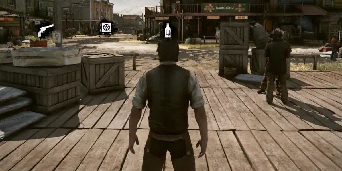 someone standing in a town in Wild West Online