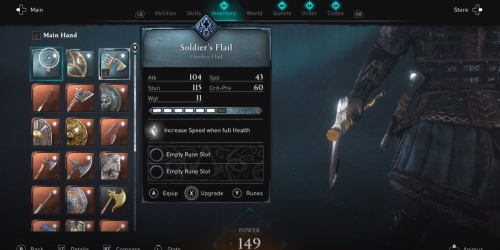Assassin's Creed Valhalla Soldiers Flail In Inventory