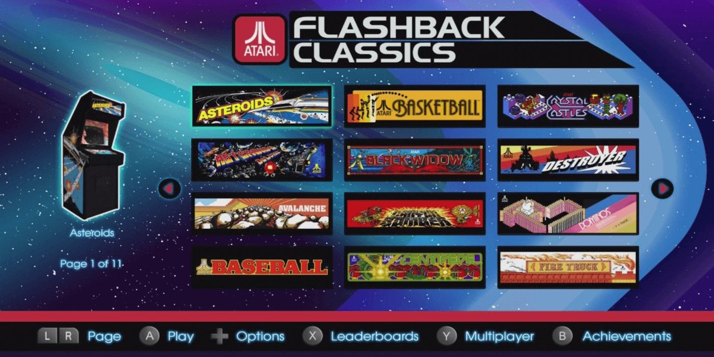 Atari Flashback Classics Game Selection arcade