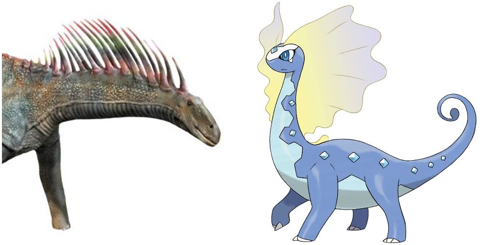 Aurorus and its inspiration, the Amargasaurus