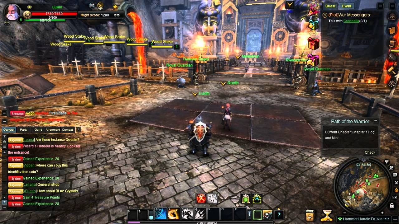 Character running through steampunk inspired town