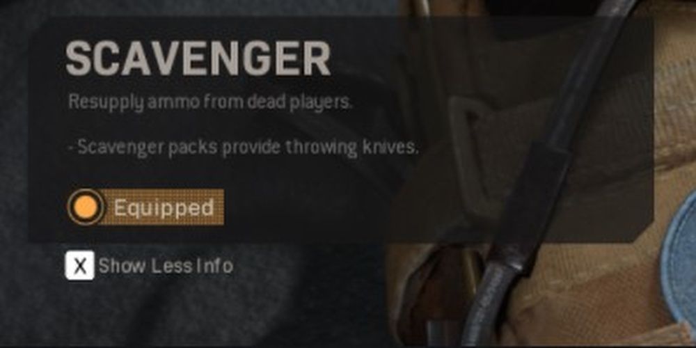 Call Of Duty Warzone Scavenger Perk Description