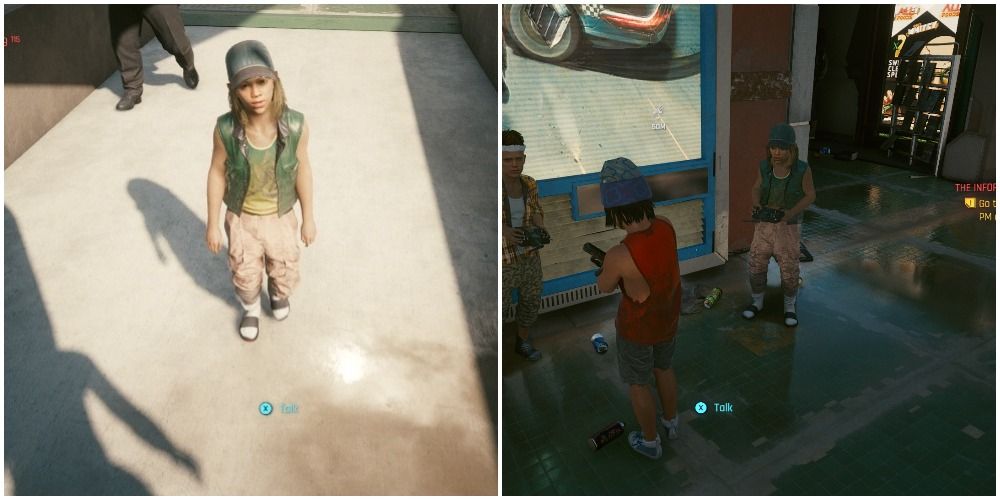 Cyberpunk 2077 Collage Anya Walking And Racing Cars
