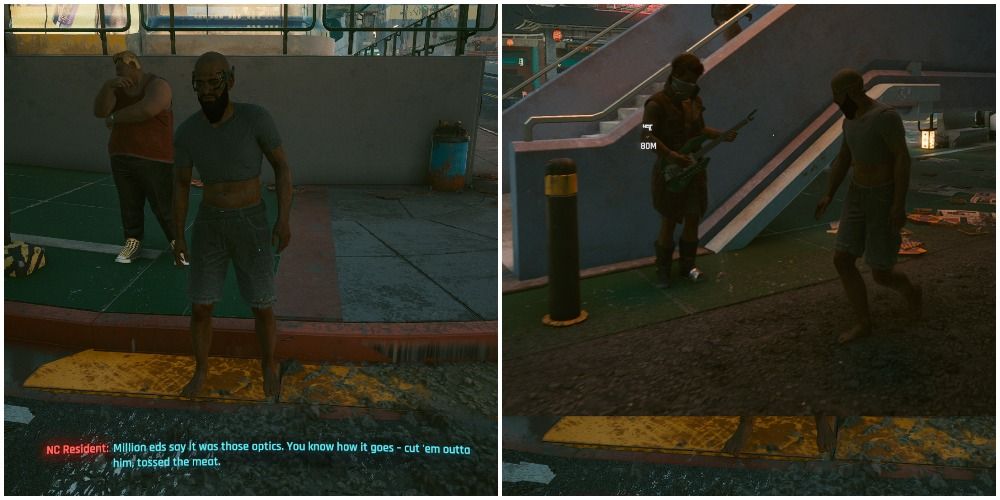 Cyberpunk 2077 Evan Collage Going Home Drunk Street Performer