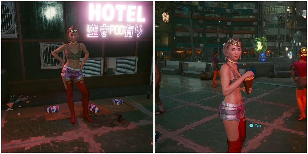 Cyberpunk 2077 Guan Collage Drinking Milk Eating Fries
