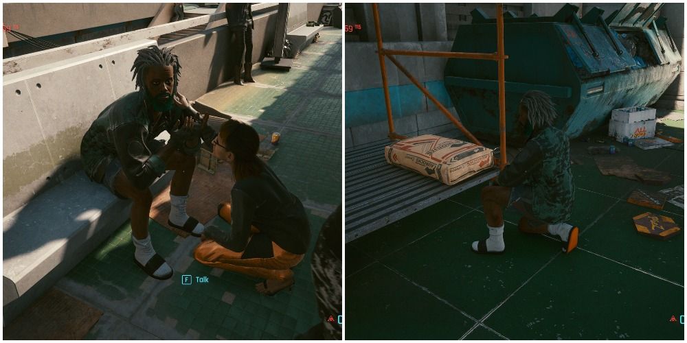 Cyberpunk 2077 Okello Collage Crying And Mixing Concrete