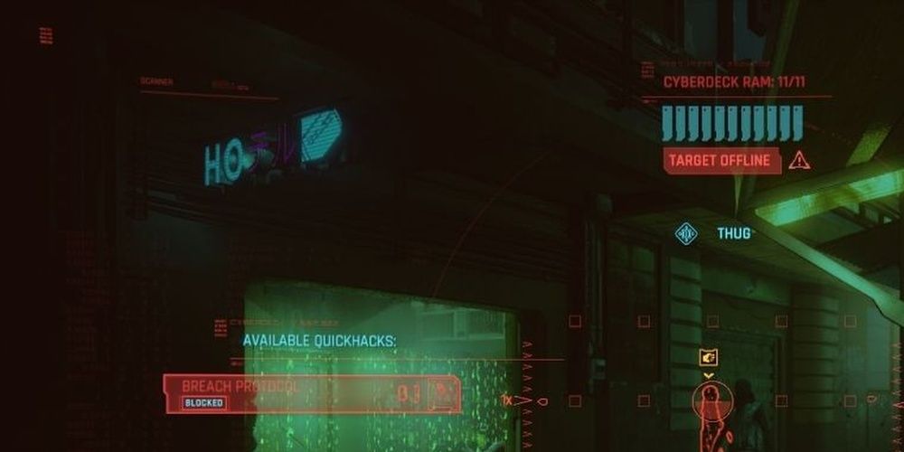 Cyberpunk 2077 RAM Bars Along The Top Of The Screen