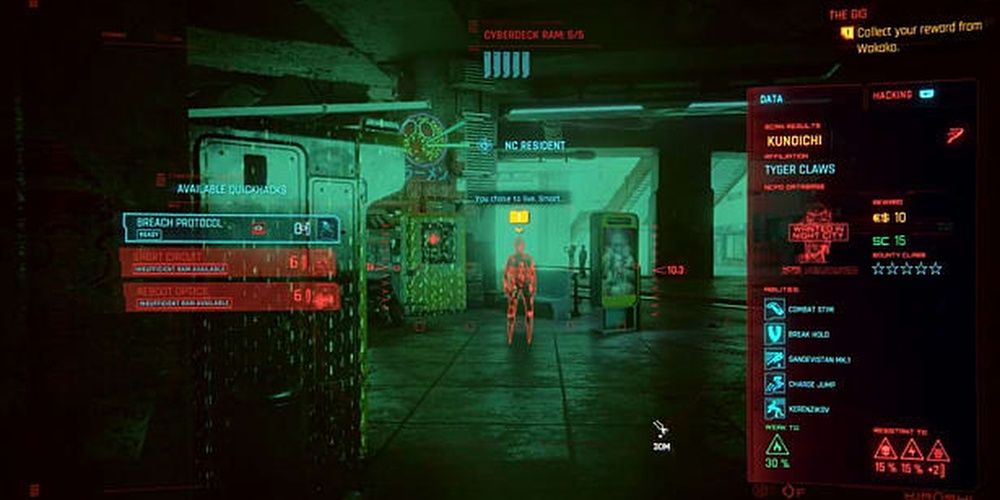 Cyberpunk 2077 Scanning Enemy For Breach Protocol