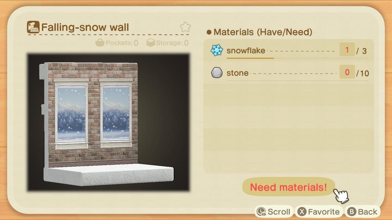 Falling Snow Walll Animal Crossing New Horizons